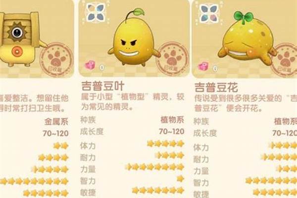 摩尔庄园精灵分布情况