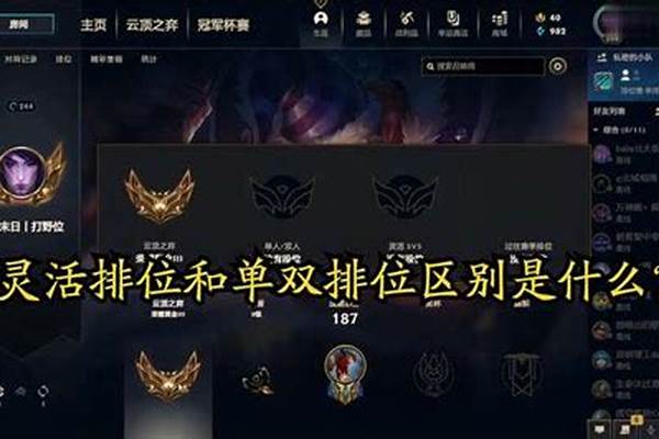灵活排位和单双排的区别是什么