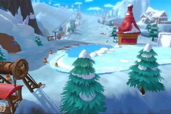 摩尔庄园在雪山钓雪鱼