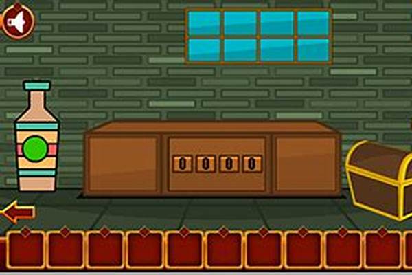 密室逃脱墨绿色房间