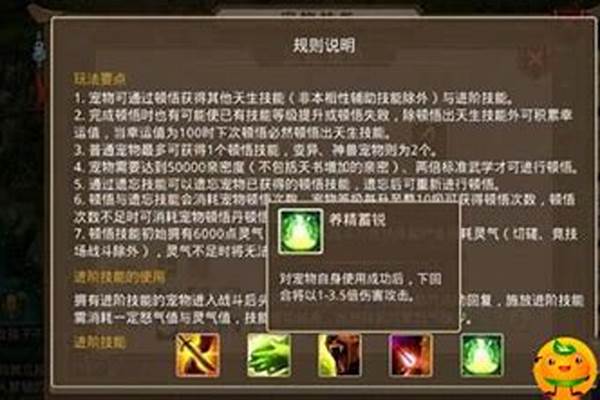 问道宠物顿悟技能哪个好