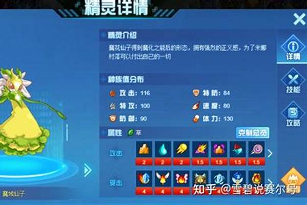 赛尔号魔花仙子种族值