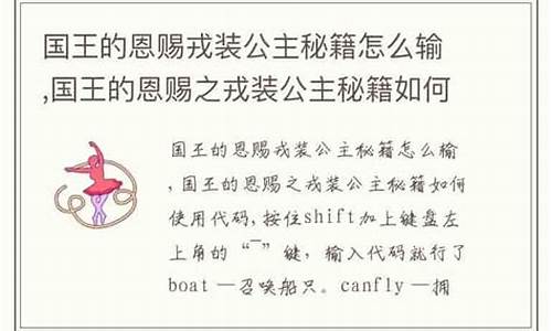 戎装公主秘籍怎么用