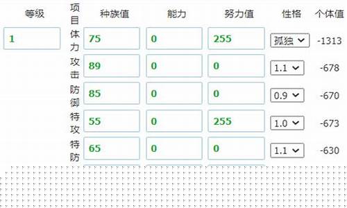 赛尔号个体值计算