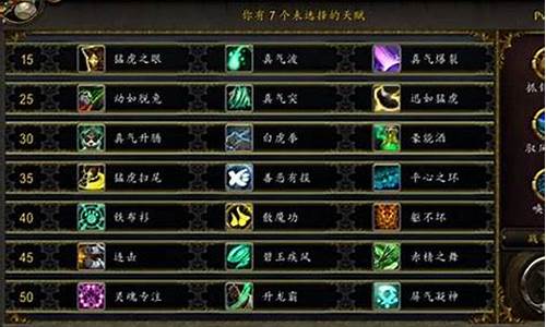 魔兽世界武僧技能排布